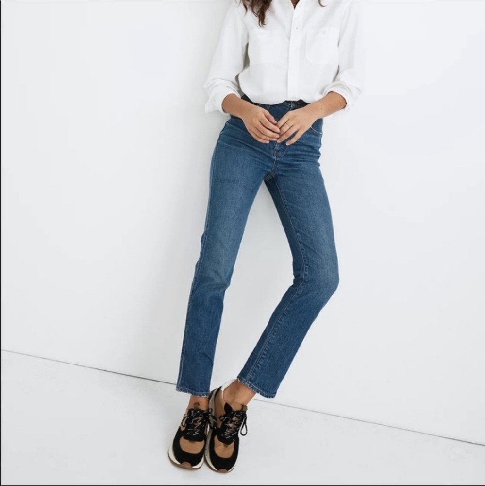 MADEWELL stretchy highrise Stovepipe jeans size 25 petite